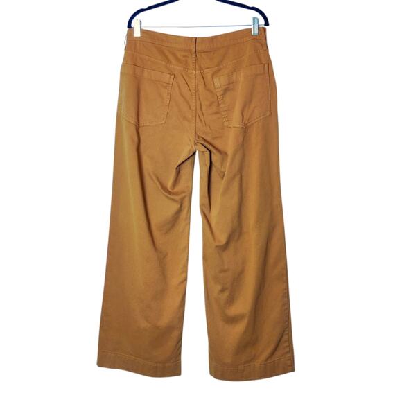 J. Crew Full Length Wide Leg Chino Trousers Camel Brown High Rise 30 Preppy - Picture 2 of 15